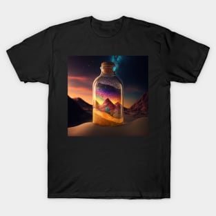 Glass bottle, mountain view T-Shirt